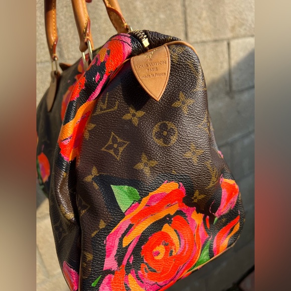LOUIS VUITTON Steven Sprouse Monogram Roses Speedy 30 Limited Edition 2008 - Picture 4 of 16